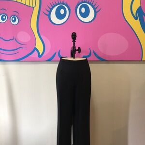 Les Copains Black Stretch Wool Gabardine Pants
